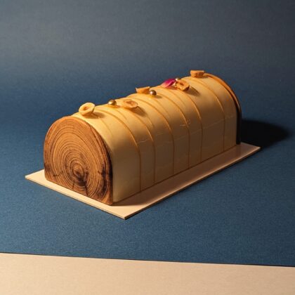 Bûche Yuzu - Noisette - Basilic